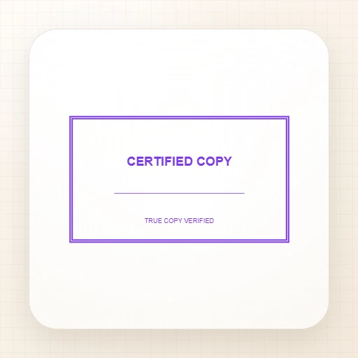 CERTIFIED COPY Rectangle Stamp stamp template preview