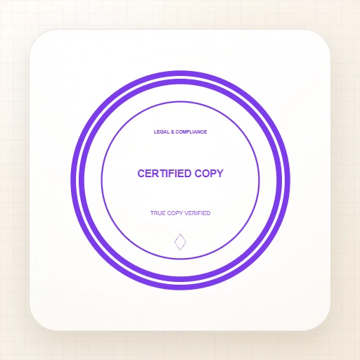 round Notary stamp template: CERTIFIED COPY Round Stamp