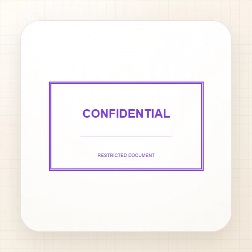 CONFIDENTIAL Rectangle Stamp stamp template preview