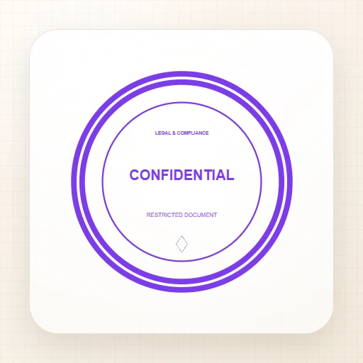 CONFIDENTIAL Round Stamp stamp template preview