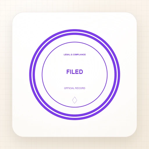 round Notary stamp template: FILED Round Stamp