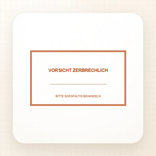 Stempelvorlage Bürostempel (rechteckig): Vorsicht-zerbrechlich-Stempel