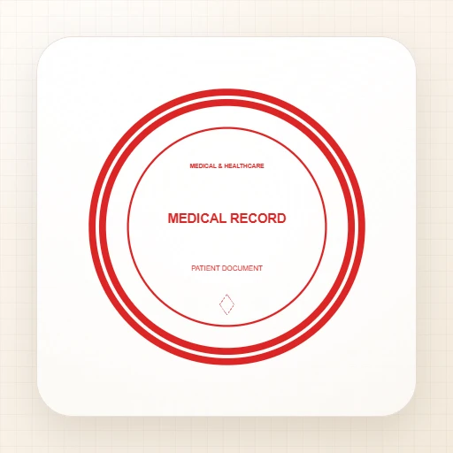 round Company stamp template: MEDICAL RECORD Round Stamp