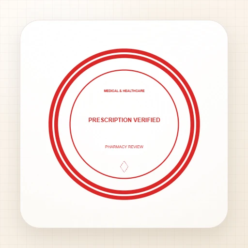 PRESCRIPTION VERIFIED Round Stamp stamp template preview