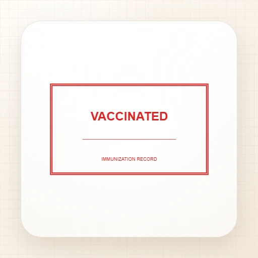 VACCINATED Rectangle Stamp stamp template preview