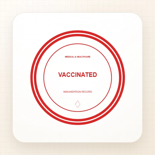 round Company stamp template: VACCINATED Round Stamp