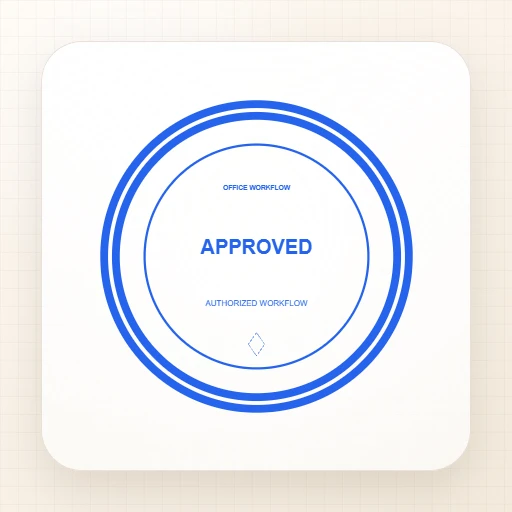 round Digital stamp template: APPROVED Round Stamp