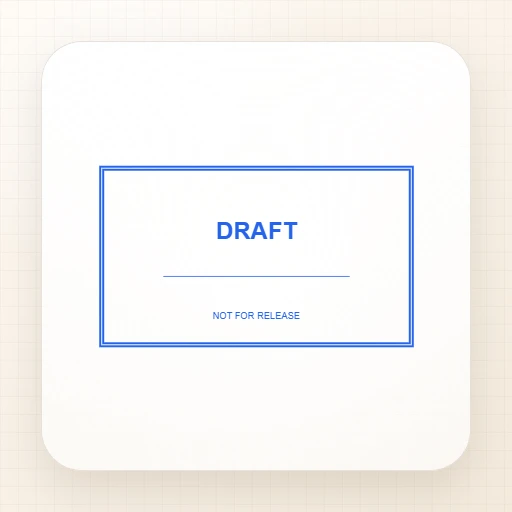 rectangular Digital stamp template: DRAFT Rectangle Stamp