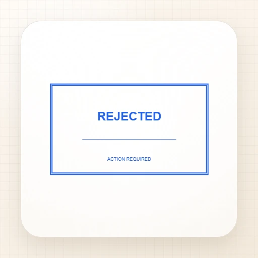 rectangular Digital stamp template: REJECTED Rectangle Stamp