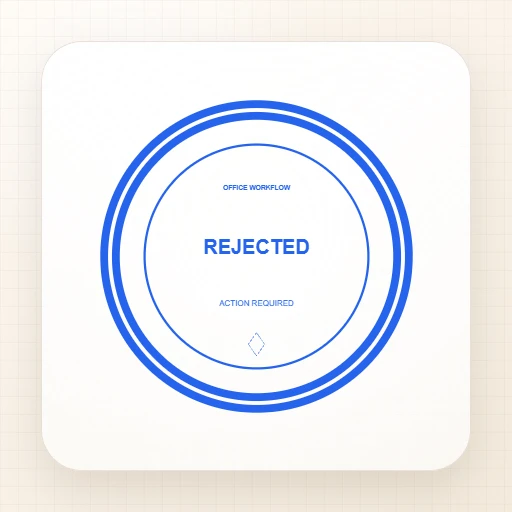 round Digital stamp template: REJECTED Round Stamp