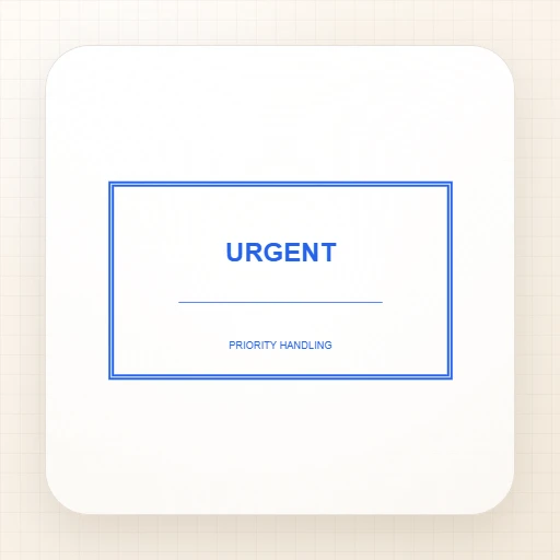 rectangular Digital stamp template: URGENT Rectangle Stamp