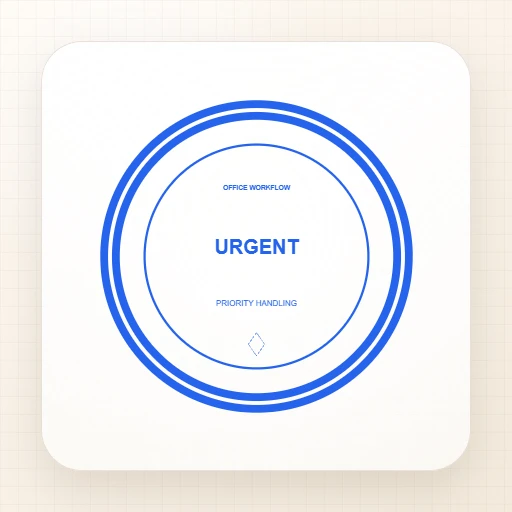 round Digital stamp template: URGENT Round Stamp