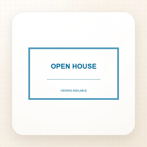 rectangular Company stamp template: OPEN HOUSE Rectangle Stamp
