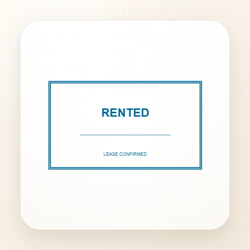 RENTED Rectangle Stamp stamp template preview
