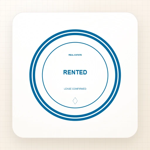 round Company stamp template: RENTED Round Stamp