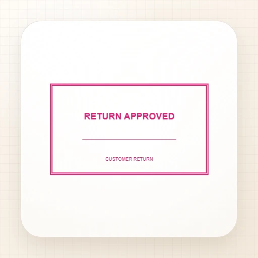 RETURN APPROVED Rectangle Stamp stamp template preview