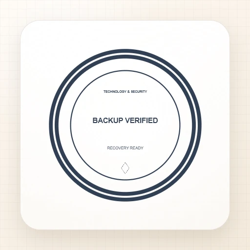 원형 디지털 도장 템플릿: BACKUP VERIFIED Round Stamp