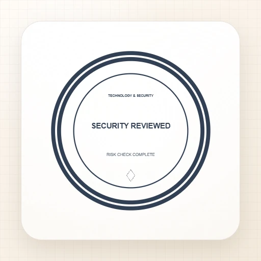 원형 디지털 도장 템플릿: SECURITY REVIEWED Round Stamp