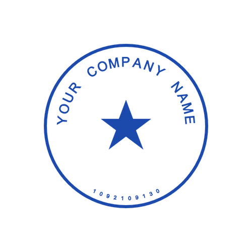 round Company stamp template: Business Logo Stamp Online Template - №82560