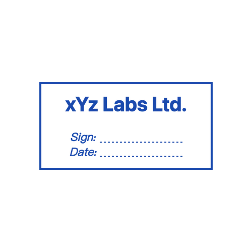 square Notary stamp template: Editable Online Signature Stamp - №63223
