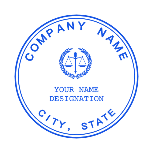 round Company stamp template: Professional Stamp Maker for Business Use - №4786791