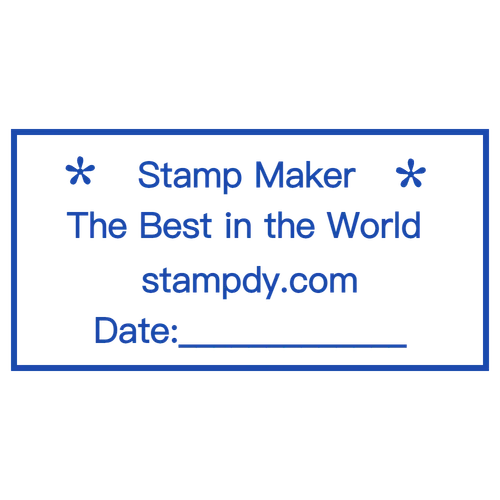 square Blank stamp template: Company Seal Maker with Editable Logo - №3649409