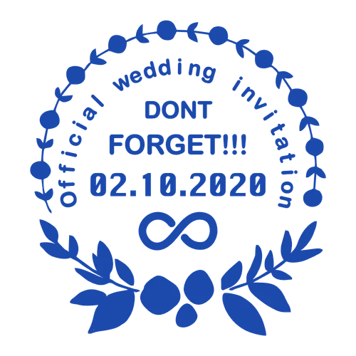 round Wedding stamp template: Signature & Logo Combined Seal Maker - №2604819