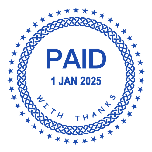 round Digital stamp template: Online Seal Design Maker with Upload Logo Option - №5222