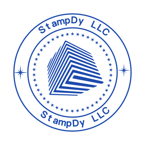 round Logo stamp template: Rubber Stamp for Company Logo - №5601613