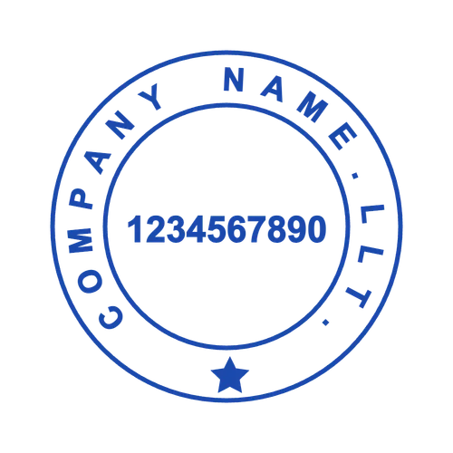 round Company stamp template: Create Your Personalized Double Circle Business Stamp - №209707