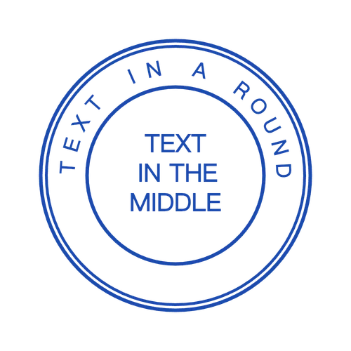 round Company stamp template: Design a Triple Circle Business Stamp with Centered Text - №362597