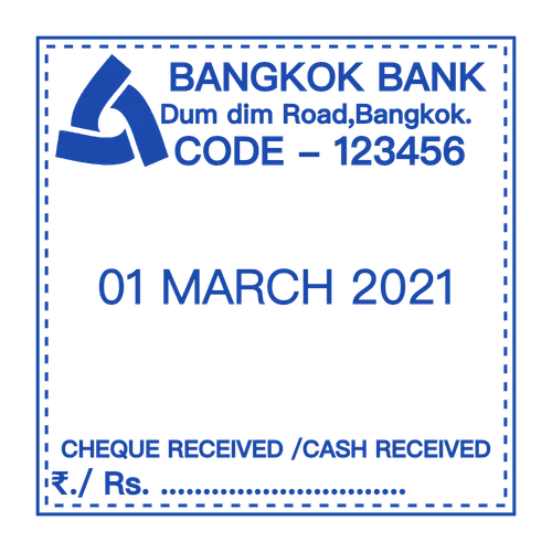 square Company stamp template: Change the rubber stamp design to make your own personalized layout using template - №932105