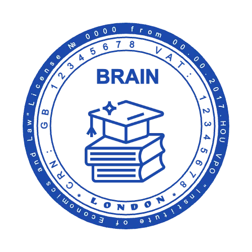 round Company stamp template: Design a  Blue Round Rubber Stamp with Book Stack Logo - №303139