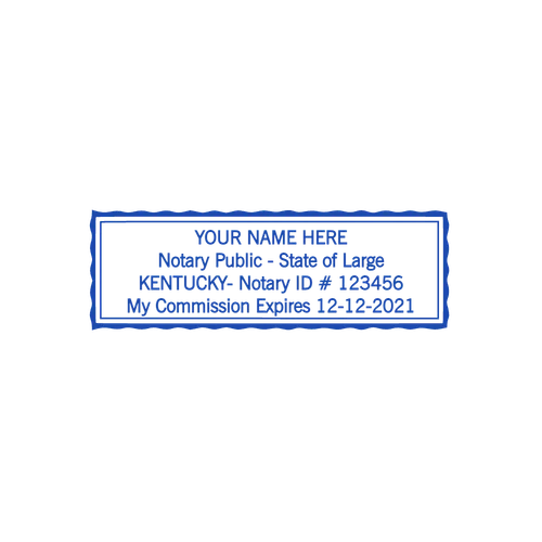 square Notary stamp template: Design Your Own 3x1 inch Rectangular Kentucky Notary Stamp - №58714