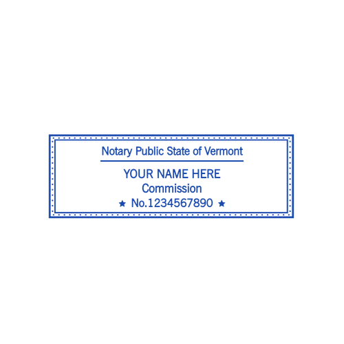 square Notary stamp template: Design a 76x25mm Blue Rectangular Notary Public Seal Stamp - №11709