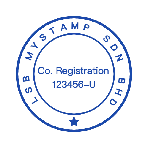 round Rubber stamp template: Create an Affordable Indian Circular Stamp with Triple Rings and Star - №78239