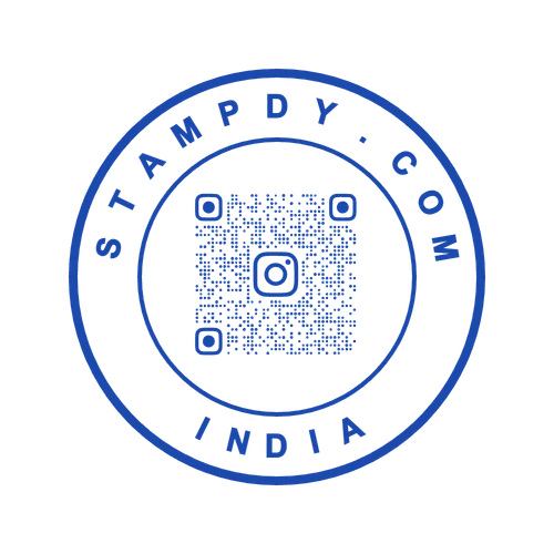 round Company stamp template: corporate stamp Design Maker Online for QR code - №23824