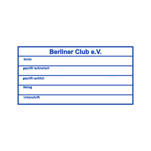 square Company stamp template: Custom Rectangular Stamps with Fillable Lines - №83032