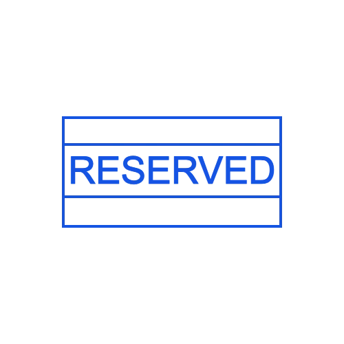 square Digital stamp template: online maker Text stamp with text: RESERVED - №14141