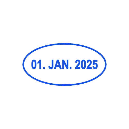 round Digital stamp template: Online Maker date stamp - №25870
