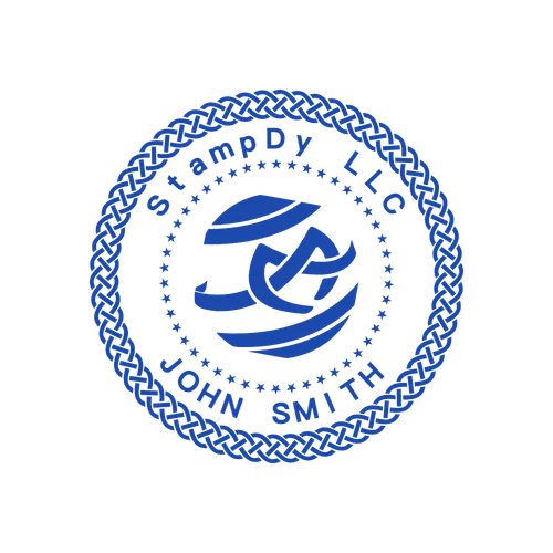 round Logo stamp template: Maker Stamp for Company Logo - №869214