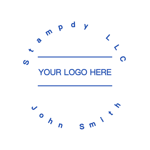 round Logo stamp template: Maker Logo Stamp and new template - №17014