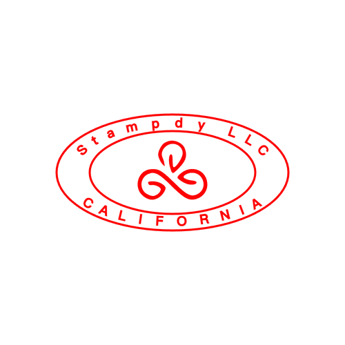 round Seal stamp template: Red Stamp Template for stampdy - №59266