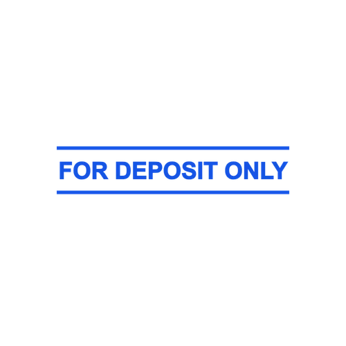 square Digital stamp template: Double Line Border Deposit Only Stamp - FOR DEPOSIT ONLY Design