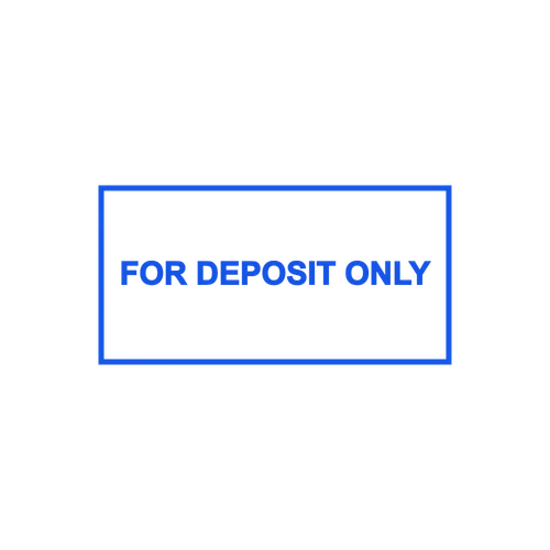 square Digital stamp template: Square Border Deposit Only Stamp - Rectangular Frame Design