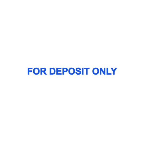 square Digital stamp template: Clean Text Only Deposit Only Stamp - Minimal FOR DEPOSIT ONLY Design