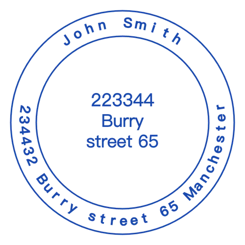 round Address stamp template: Circular Address Stamp Template - Online Stamp Generator | Free Stamp Maker