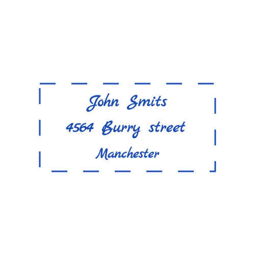 square Address stamp template: Rectangular Address Stamp Template - Online Stamp Generator | Free Stamp Maker