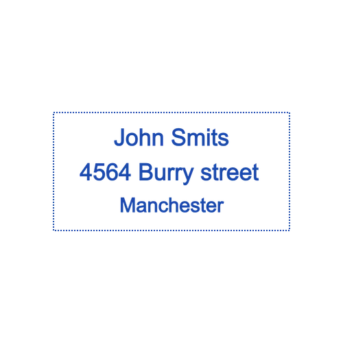 square Address stamp template: Rectangular Address Stamp Template - Online Stamp Generator | Free Stamp Maker