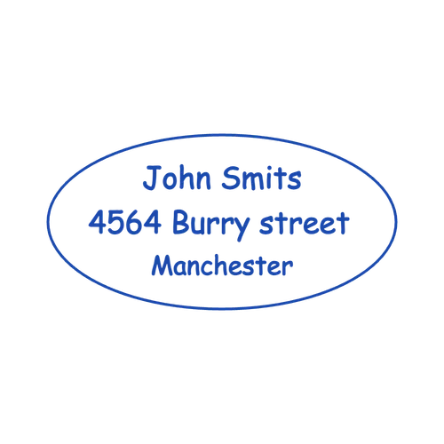 square Address stamp template: Oval Address Stamp Template - Online Stamp Generator | Free Stamp Maker